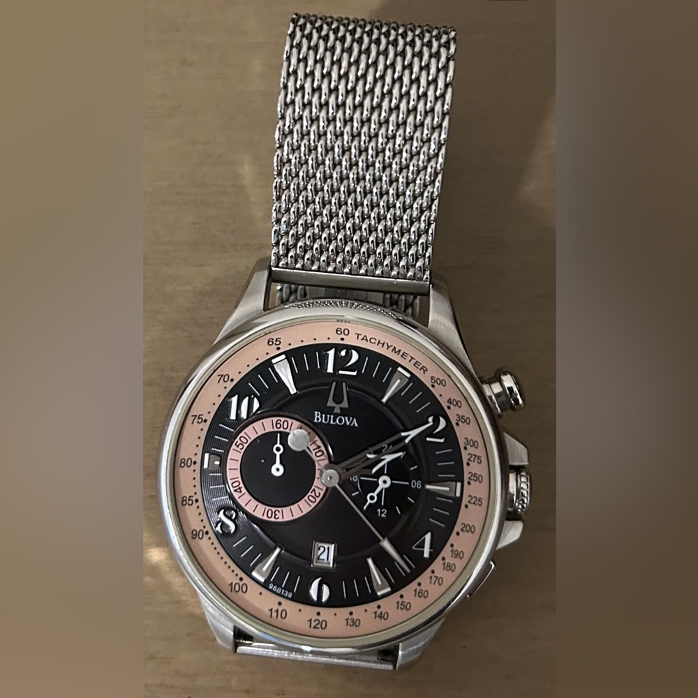 Bulova 96B139 Wrist Watch Men 44mm Tachymeter